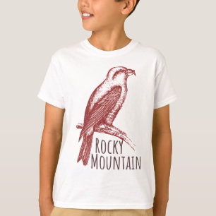 T-shirt logo d'oiseau Bec-croisé des montagnes rocheuses