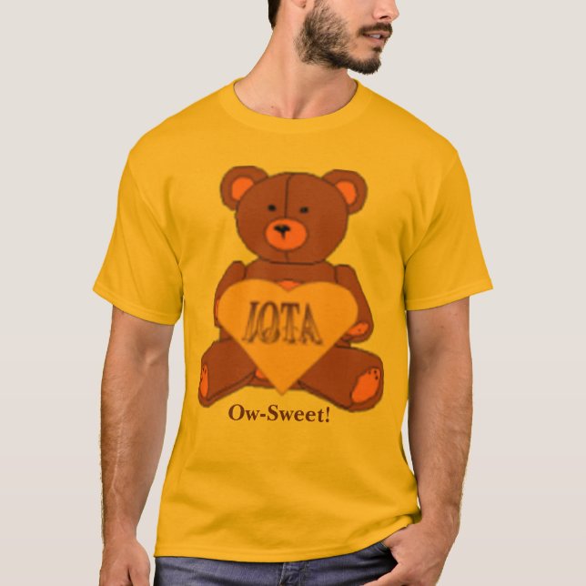 T-shirt Logo d'ours d'amoureux d'iota, Aïe-Doux ! (Devant)