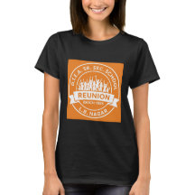 Logo DTEA 1999 Women's Black Tee- Orange