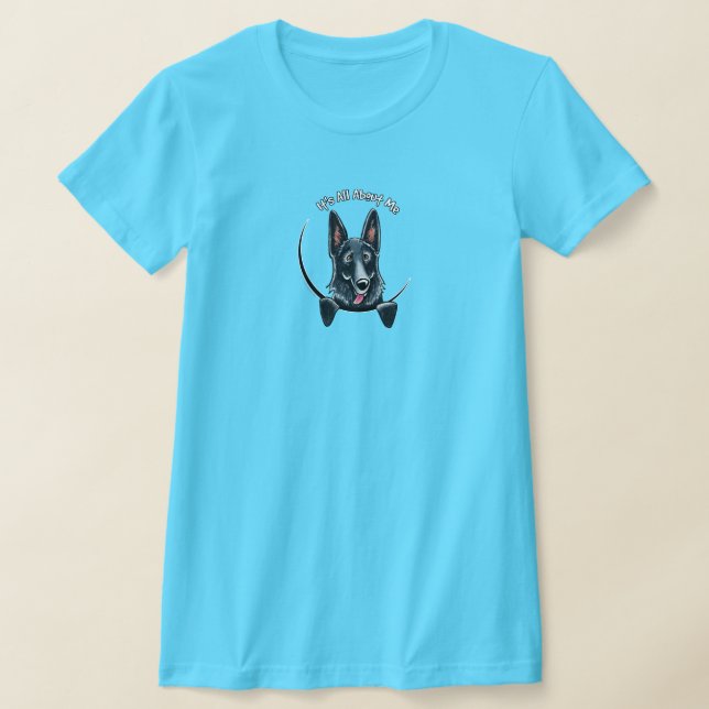 T-shirt Logo du berger allemand noir IAAM (Poser)