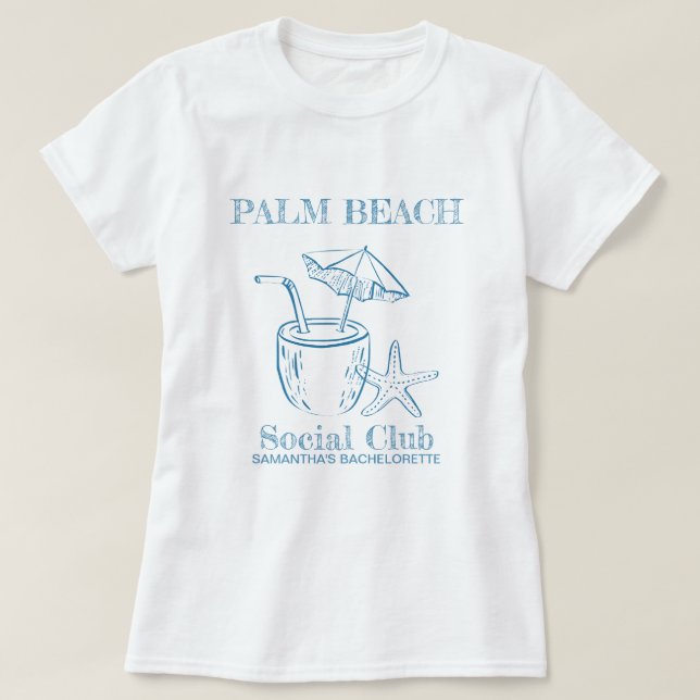 T-shirt Logo du Club Social de Plage Retro Luxe pour Enter (Design devant)
