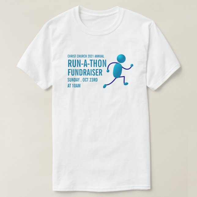 T-shirt Logo du coureur, événement Charity Run-Walk-a-Thon (Design devant)