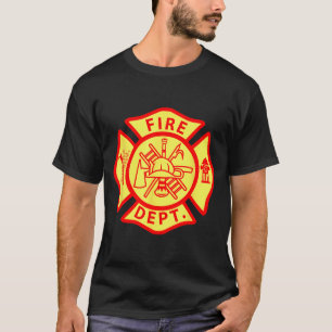 T-shirt Logo du département des pompiers Symbole uniforme