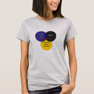 T-shirt Logo du diagramme #2. de Venn de classe de baiser