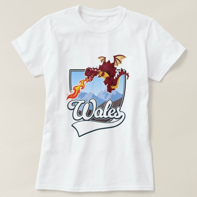 T-shirt logo du dragon du pays de Galles (Design devant)