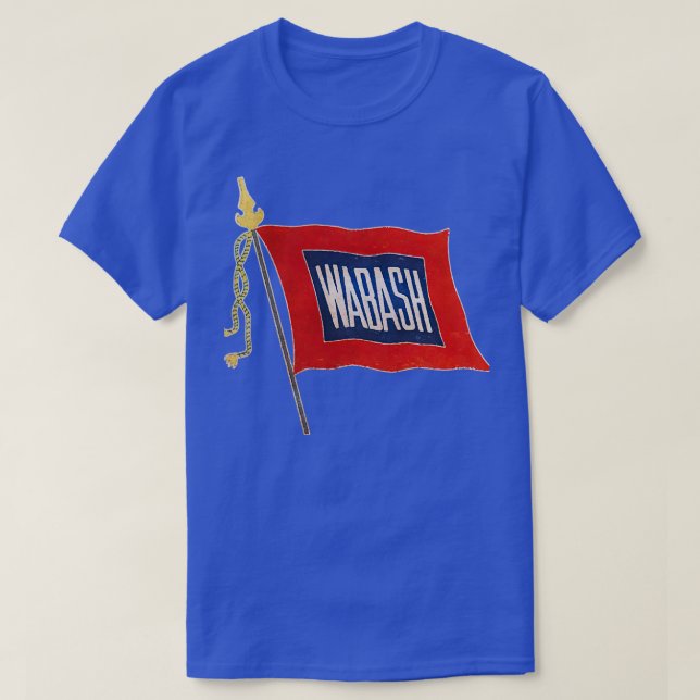 T-shirt Logo du drapeau ferroviaire vintage Wabash (Design devant)