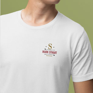 T-shirt Logo du joueur de golf personnalisé élégant blanc