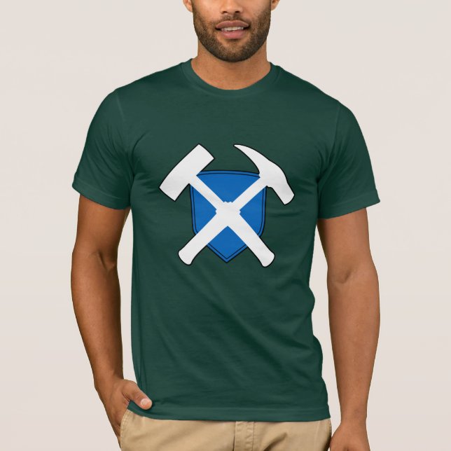 T-shirt Logo du marteau de géologue - Version Écosse (Devant)