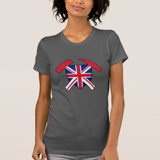 T-shirt Logo du marteau de géologue - Version Union Jack (Devant)