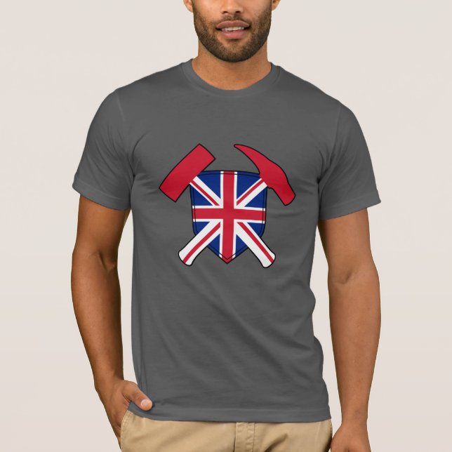 T-shirt Logo du marteau de rock du géologue - Version Unio (Devant)
