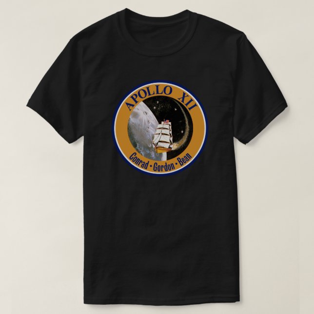 T-shirt Logo du patch de mission Apollo 12 (Design devant)
