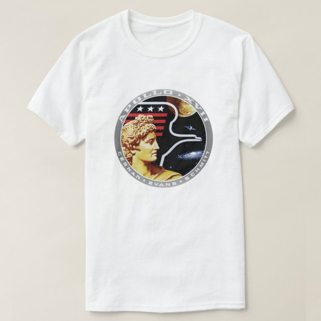 T-shirt Logo du patch de mission Apollo 17 NASA (Design devant)