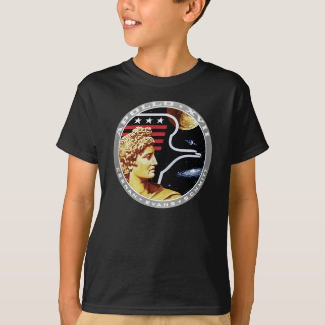 T-shirt Logo du patch de mission NASA Apollo 17 (Devant)