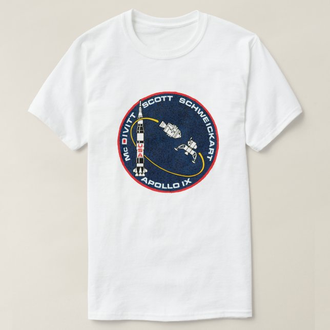 T-shirt Logo du patch de mission NASA Apollo 9 (Design devant)