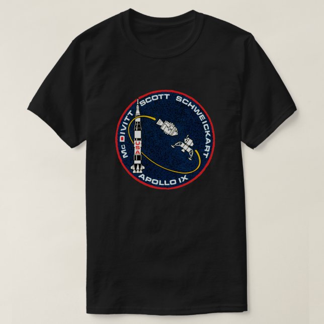 T-shirt Logo du patch de mission NASA Apollo 9 (Design devant)