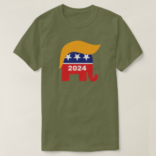 T-shirt Logo du président Trump 2024 pour les éléphants ré