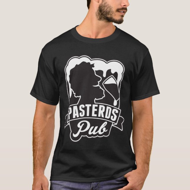 T-shirt Logo du Pub B&W de Pasterds (Devant)