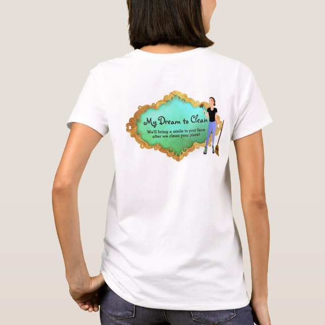 T-shirt Logo du service de nettoyage de maison tee - shirt (Dos)