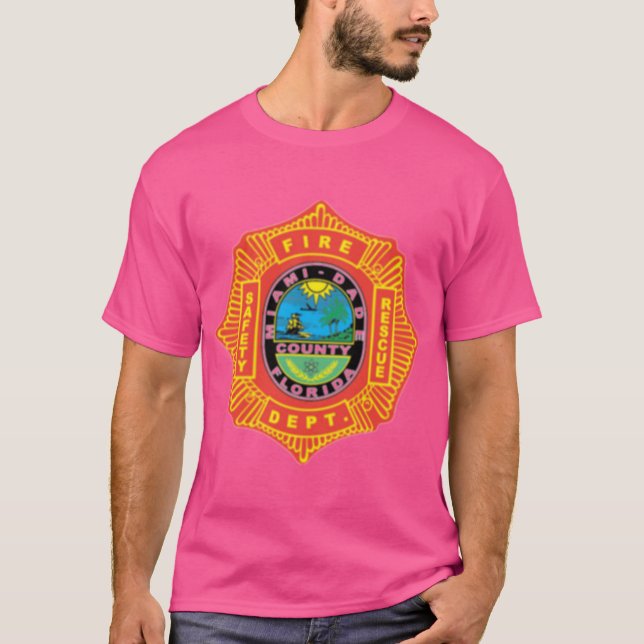 T-shirt Logo du service d'incendie de Miami Dade (Devant)