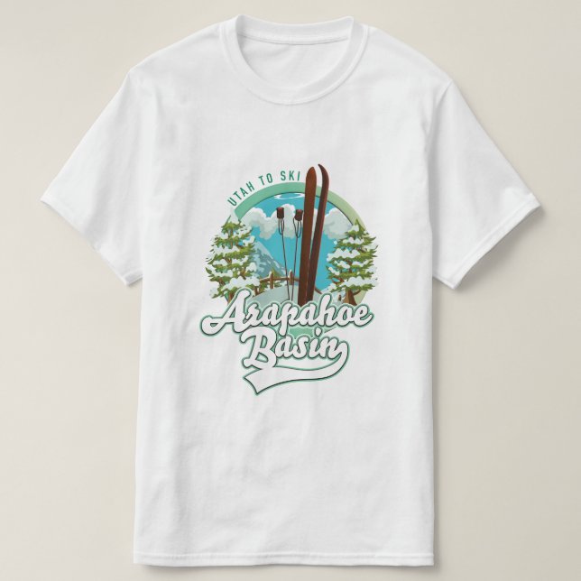 T-shirt Logo du ski Arapahoe Basin Utah (Design devant)