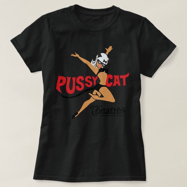 T-shirt Logo du théâtre de chats Pussy Defunct Pussy Légèr (Design devant)