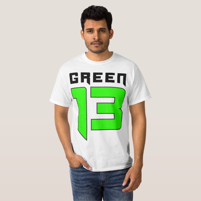 T-shirt Logo du vert 13 (blanc) (Devant entier)