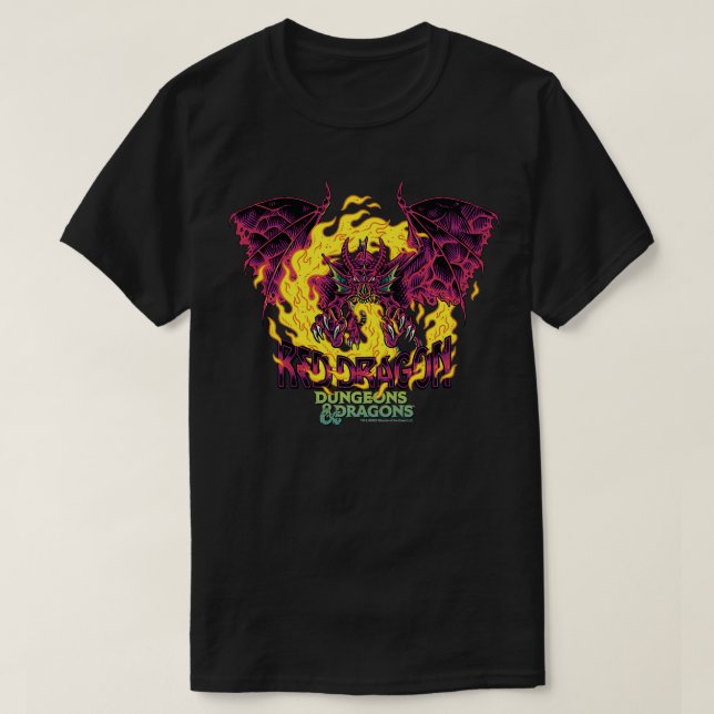 T-shirt Logo Dungeons & Dragons Red Dragon (Design devant)