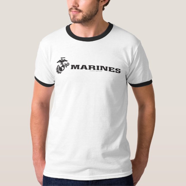 T-shirt Logo d'usmc - noir (Devant)