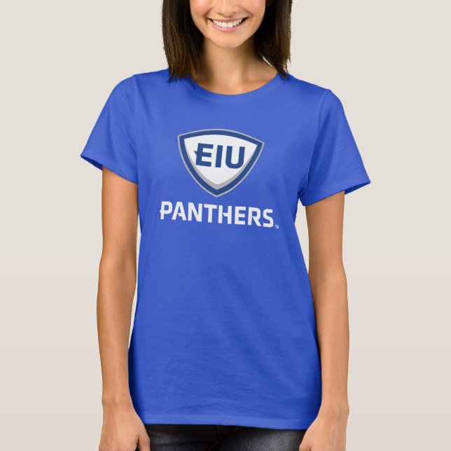 T-shirt Logo Eastern Illinois Panthers Shield & Wordmark (Devant)