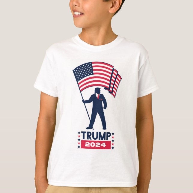 T-shirt Logo électoral 2024 Donald Trump pour le président (Devant)