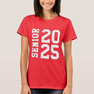 T-shirt Logo élégant de l'école secondaire Bold 2024 Rouge
