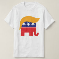 Logo Éléphant GOP Cheveux Donald Trump