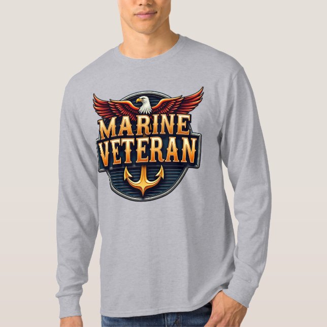 T-shirt Logo Emblème Vétéran Corps des Marines (Devant)