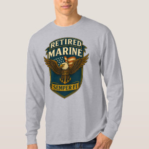 T-shirt Logo Emblème Vétéran Corps des Marines