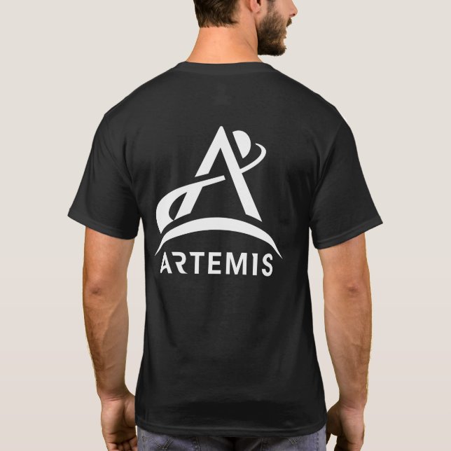 T-shirt Logo en une couleur Artemis de la NASA Eclipse Bla (Dos)