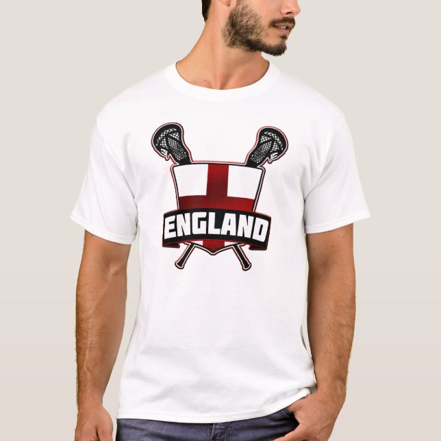 T-shirt Logo England Lacrosse Avec Nom Et Numéro (Devant)