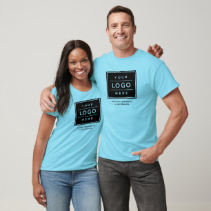 T-shirt Logo Entreprise Bleu Nom de l'entreprise Promo