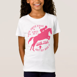 T-Shirt Logo équestre de rose de tee - shirt de cheval de