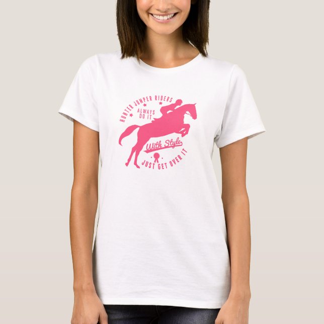 T-shirt Logo équestre de rose de tee - shirt de cheval de (Devant)