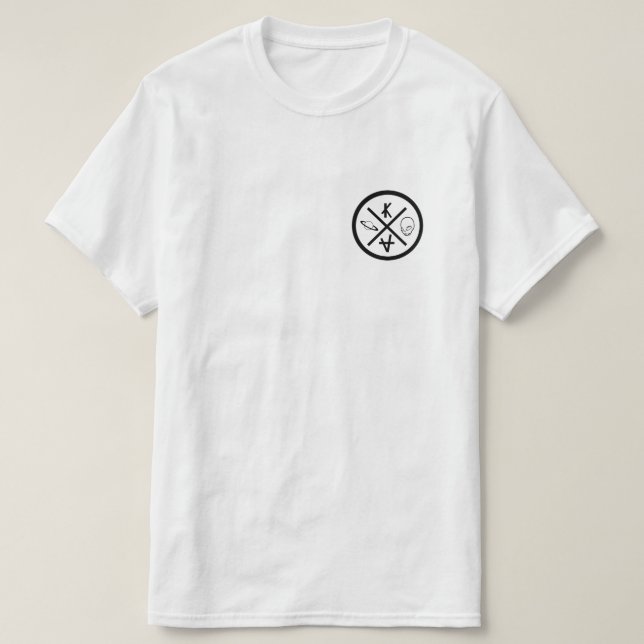 T-shirt logo et alien skateur (Design devant)