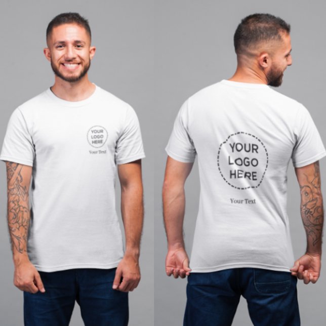 T-shirt Logo et texte simples de l'entreprise sur le devan (Créateur téléchargé)
