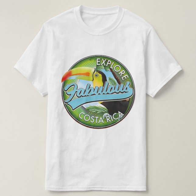 T-shirt Logo Explorez Costa Rica fabuleuse (Design devant)