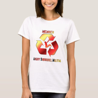 T-shirt Logo fâché des textes de milice d'écureuil