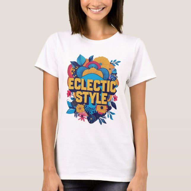 T-shirt Logo Floral Style Éclectique (Devant)