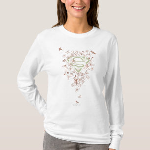 T-shirt Logo floral vert de Supergirl