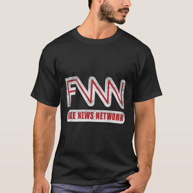 T-shirt Logo Fnn Fake News Network Drôle Blague Politique (Devant)
