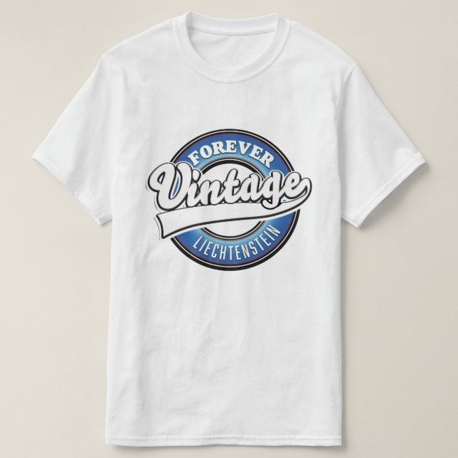 T-shirt logo forever vintage liechtenstein (Design devant)