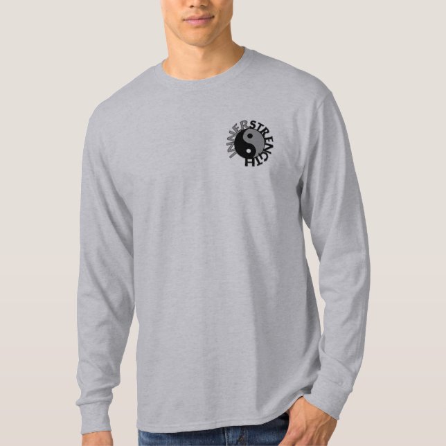 T-shirt Logo gris de la longue douille INNERSTRENGTH (Devant)