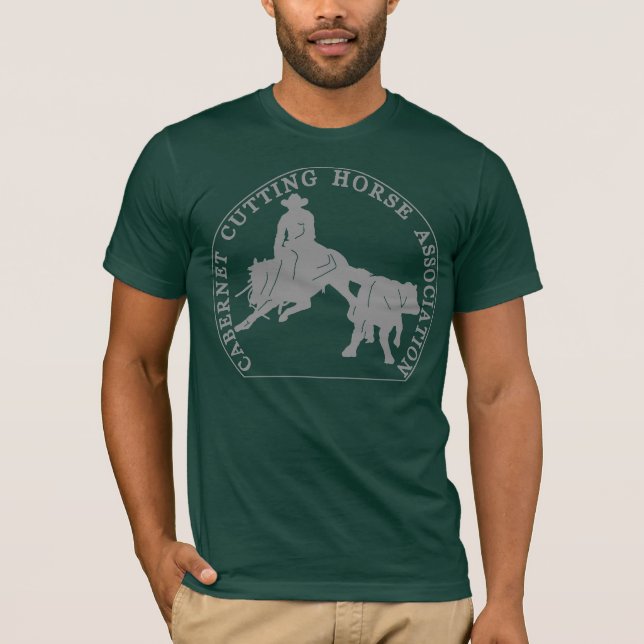 T-shirt Logo Gris de Vert d'Américain de Cabernet CHA de (Devant)