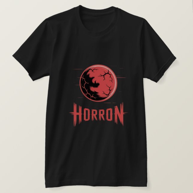 T-shirt Logo HORRON Blood Moon (Design devant)